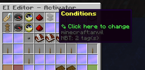 First we go to conditions